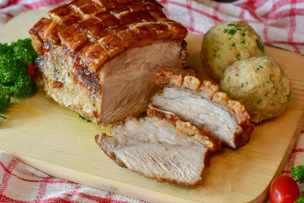 Puerto Rican pernil with crisp crackling