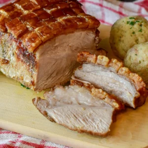 Puerto Rican pernil with crisp crackling