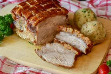 Puerto Rican pernil with crisp crackling